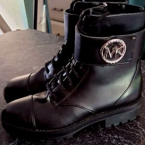 Michael Kors Black Ankle Boots with Chunky Sole